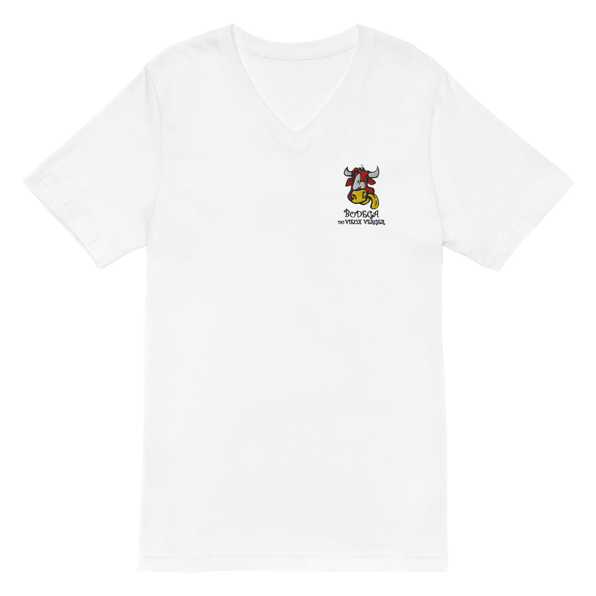 TEE Shirt Col V Unisexe Bodega Du Vieux Verger – Image 1